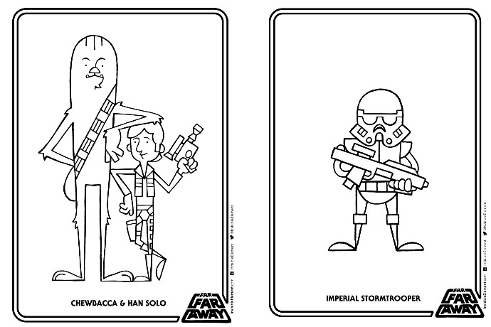A printable Star Wars coloring book made free: Kindness that gives the world a new hope.
