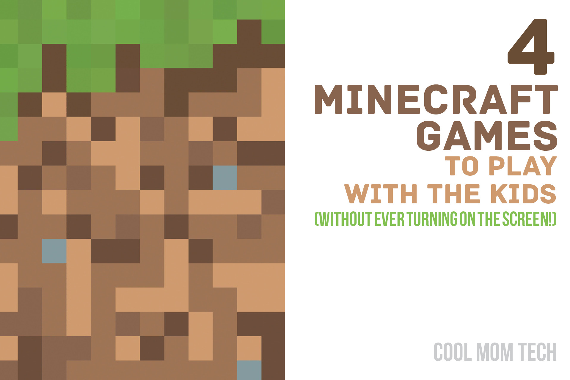 4 ideas for Minecraft games to play with the kids – without even turning on the screen.