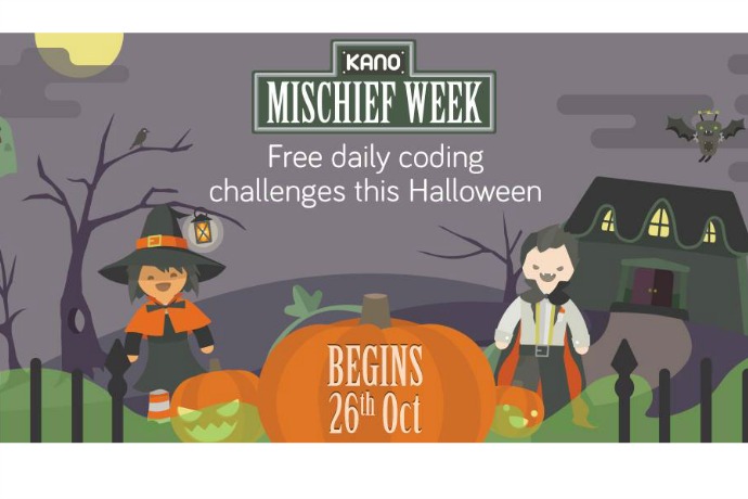 Get kids coding with free daily Halloween-themed challenges during Kano Mischief week